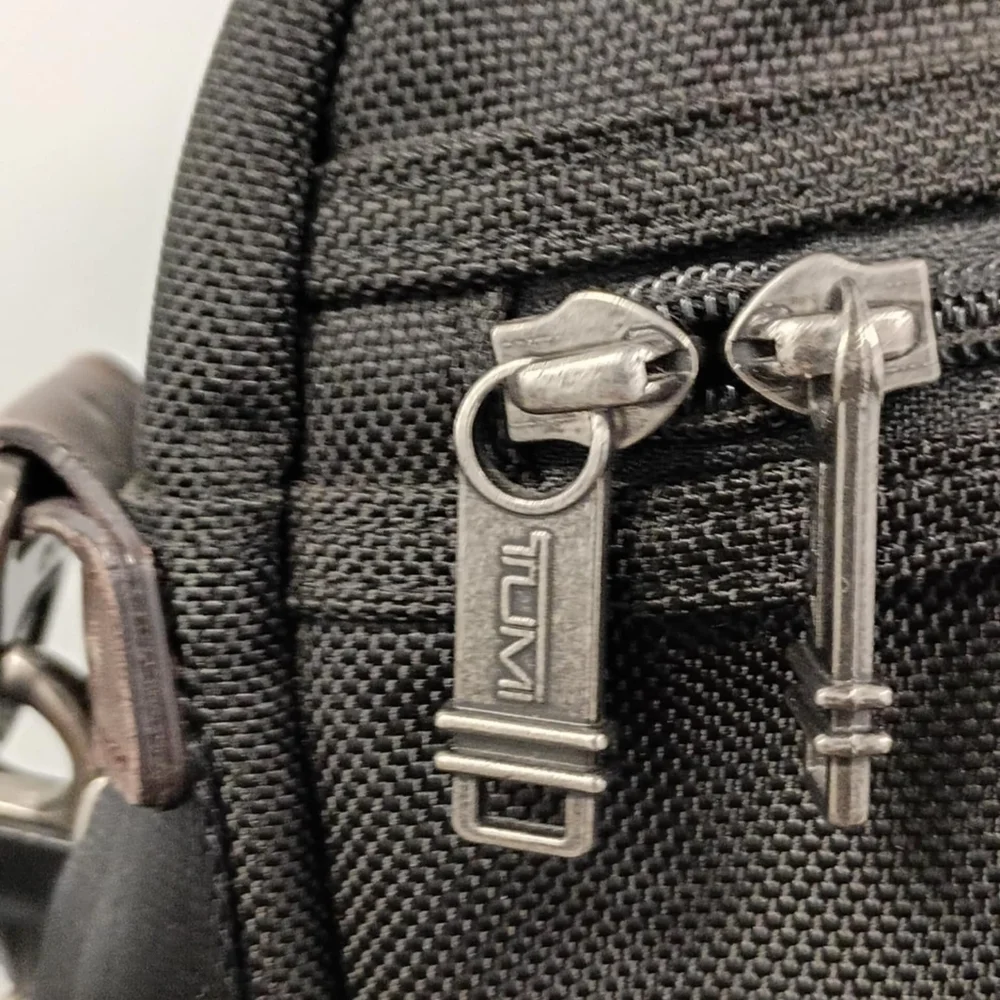 TUMI Alpha Nylon & Leather Briefcase‎ Black